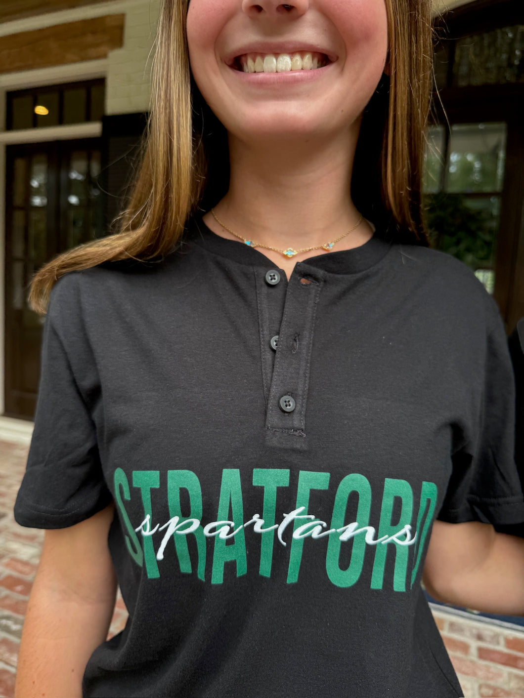 Womens Blackout Henley