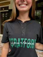 Womens Blackout Henley
