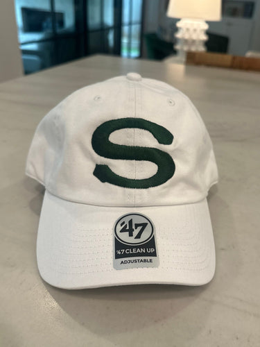 Cap-47 white with green S