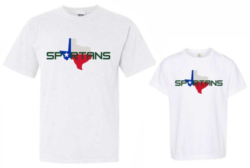 NEW Spring Tee - Comfort Colors with Spartans and Texas
