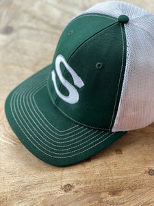 Cap - Green and White Richardson 112 with Spartan S