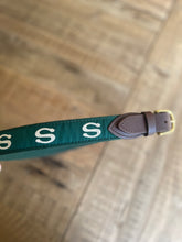 Load image into Gallery viewer, Belt - Green Canvas with Green Ribbon and Khaki Spartan S