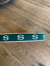 Load image into Gallery viewer, Belt - Khaki Canvas with Green Ribbon and Khaki Spartan S